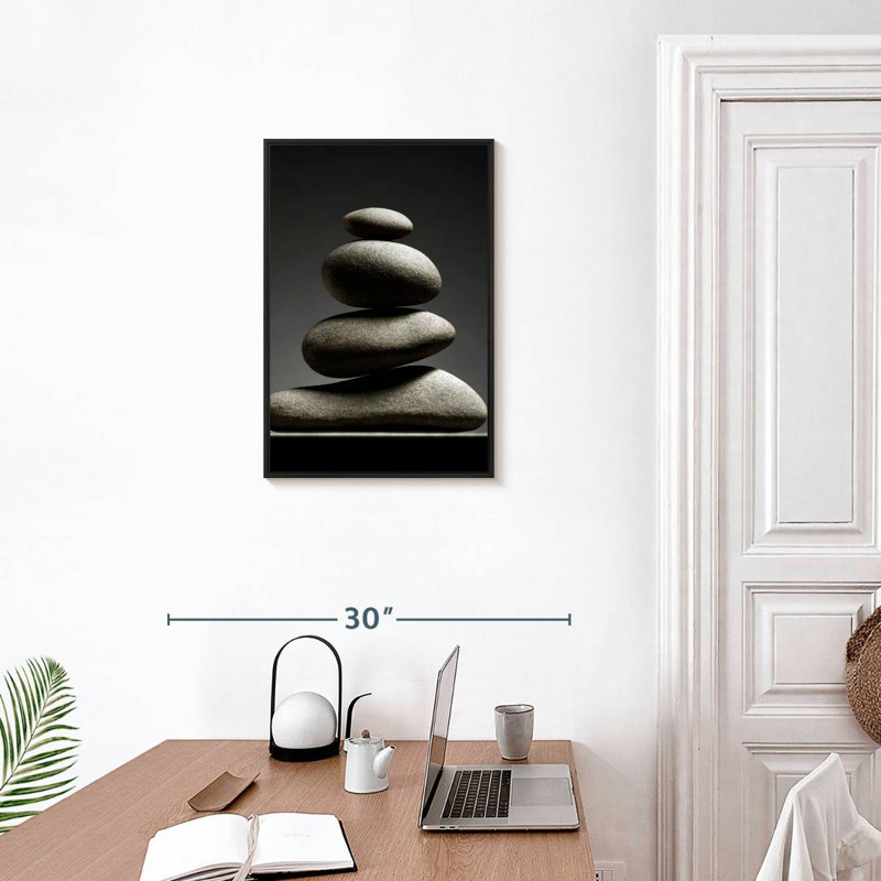 Velours zen, Cadre flottant noir, 17 po x 25 po