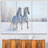Ensemble de 3 pièces d’art mural sur toile tendue galloping blanc ponies