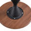 Ensemble de 2 tables basses rondes avec plateau en bois d'aspect wulnut et base en acier noir