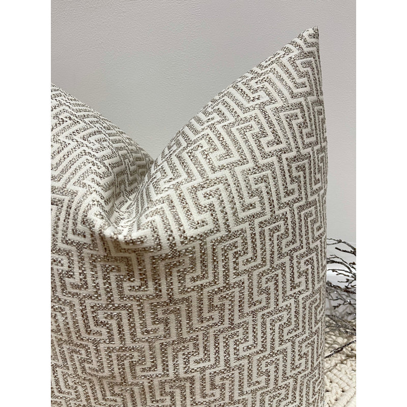 Abstract Square Cushion Cover, Taupe