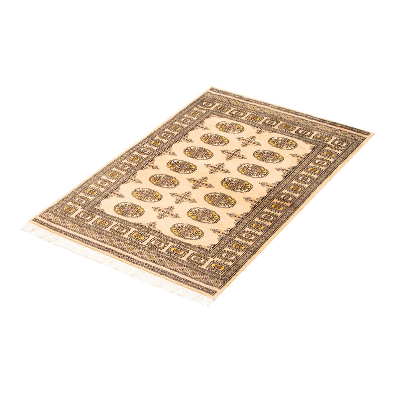 Tapis unique en laine noué à la main Bokhara Peshawar 3 pi 2 po x 5 pi 1 po