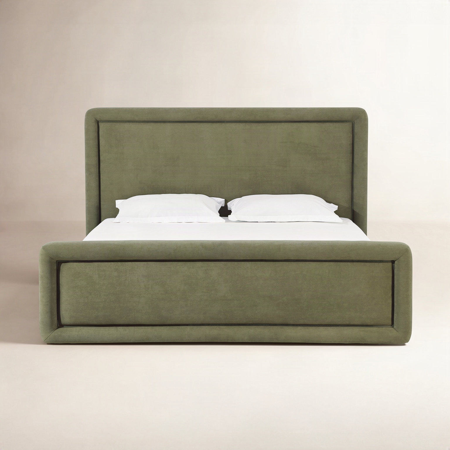 Upholstered Low-Profile Bed, California King