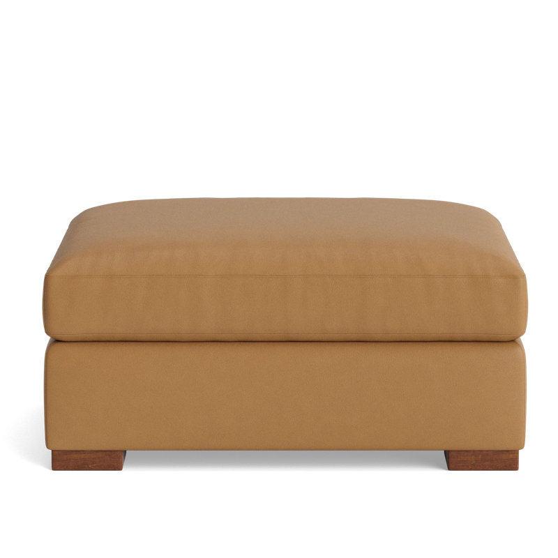Couch Potato Ottoman, Leather - Butterscotch