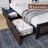 Bed Frame with 4 Storage Drawers and Charge Station,Platform Bed Frame with Headboard,Strong Metal Slats Support, No Box Spring Needed for Bedroom-182793318-182793319
