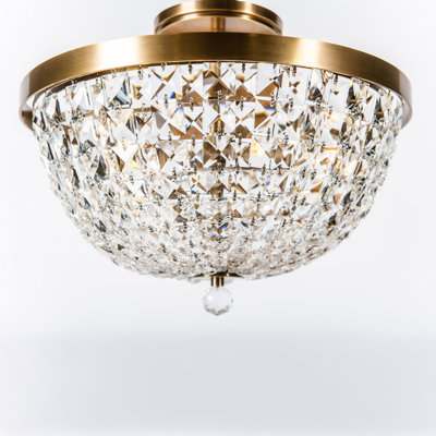 Plafonnier semi-encastré 3 lumières Crystal Baller Crystal