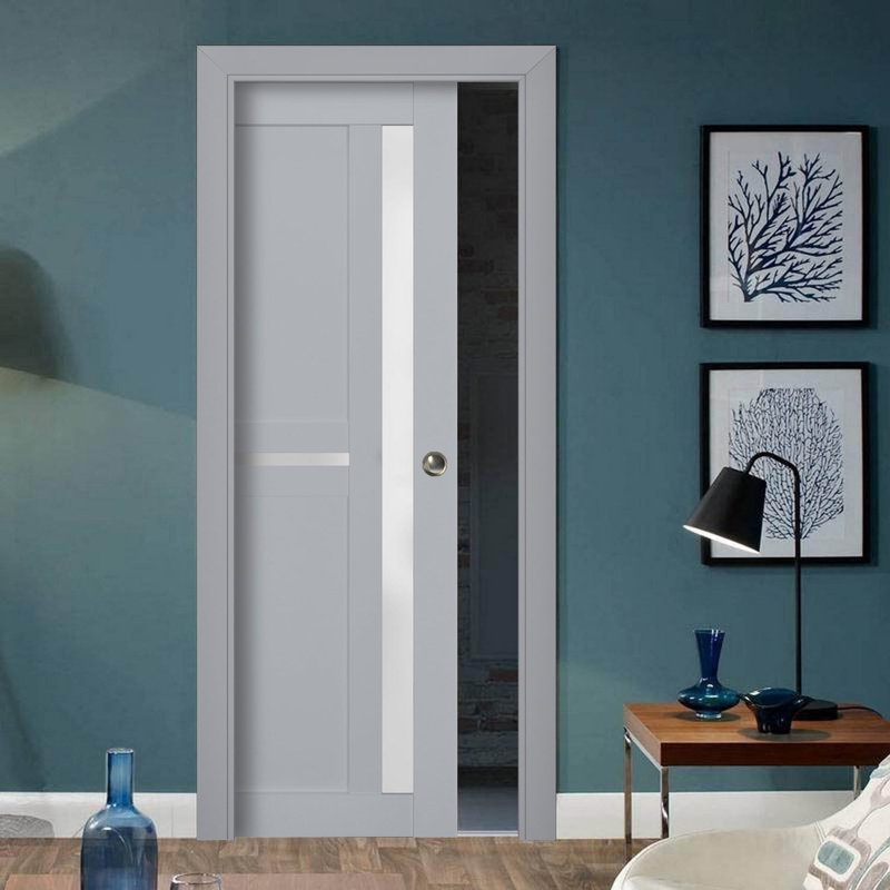 Portes de placard Veregio, 32 po x 84 po, Gris