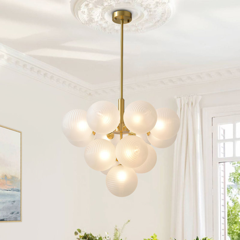 Lustre Delacroy, Nervuré, Laiton