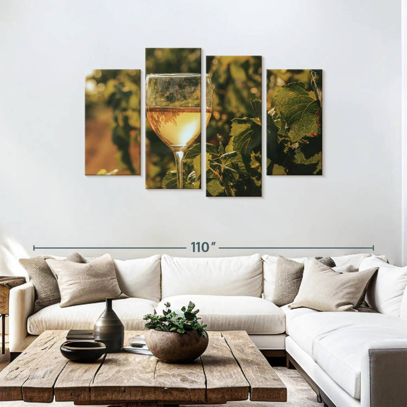 Vineyard White Wine, 48" H x 75" W