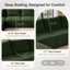 Canapé d'angle modulaire en forme de U de 137 pouces, canapé Cloud en velours côtelé compressé 6 pièces avec modules amovibles, assise profonde, aucun assemblage requis-442106182
