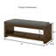 Banc d'appoint avec étagère à chaussures inférieure et banc de siège rembourré-676360939-671112483
