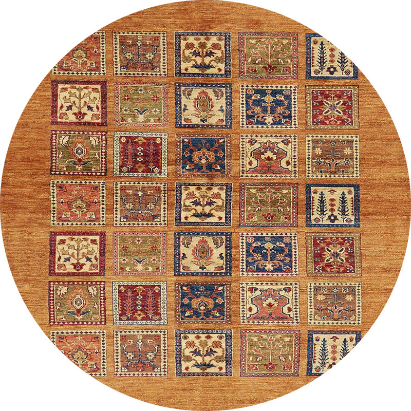 Abstract Indoor Rug, Round 7'