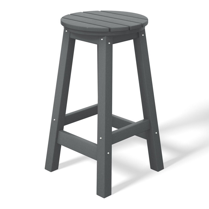 Tabouret de comptoir rond 24 po Laguna, Gris