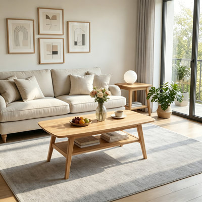 Wood Kepner with Storage Shelf