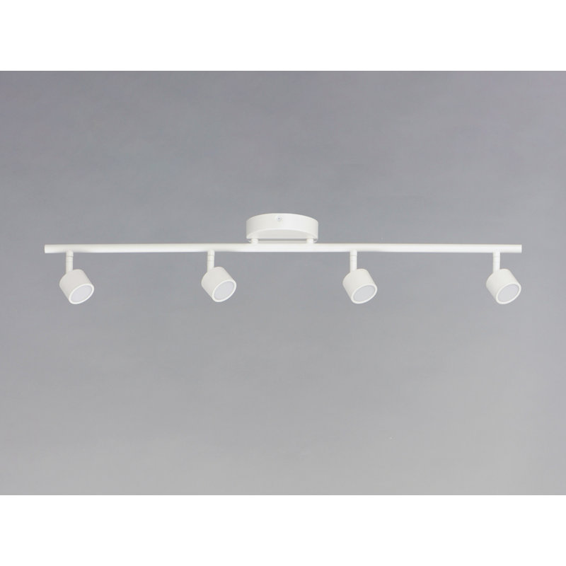 Luminaire suspendu linéaire à 4 lumières pour îlot de cuisine Flord, Blanc