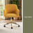 Modern Adjustable Height 360 Revolving Home Office Chair With Gold Metal Legs And Universal Wheel For Indoor-1939302927-1939302920