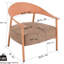 Méridienne et table basse Modern 2, brun abricot, confortable, coussins de soutien, polypropylène, savoir-faire artisanal-570787506-570787507