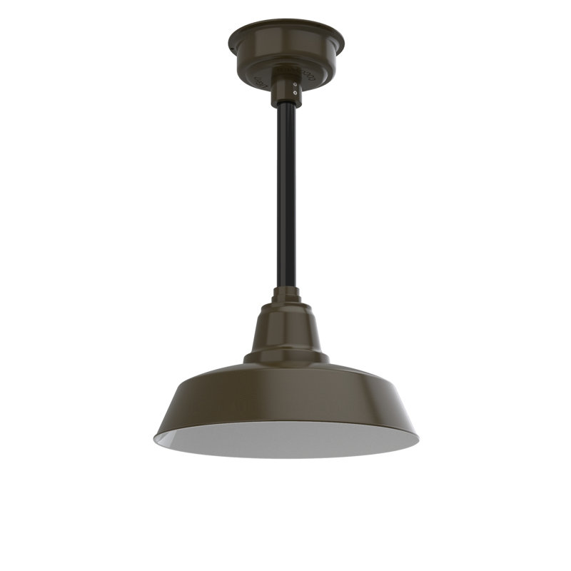 Vandervliet 1 - Light LED Single Pendant, Mahogany Bronze/Black, 48" H x 14" W x 14" D
