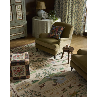 Rifle Paper Company x Loloi Orchard Antique Ivory / Multi Machine Washable Area Rug