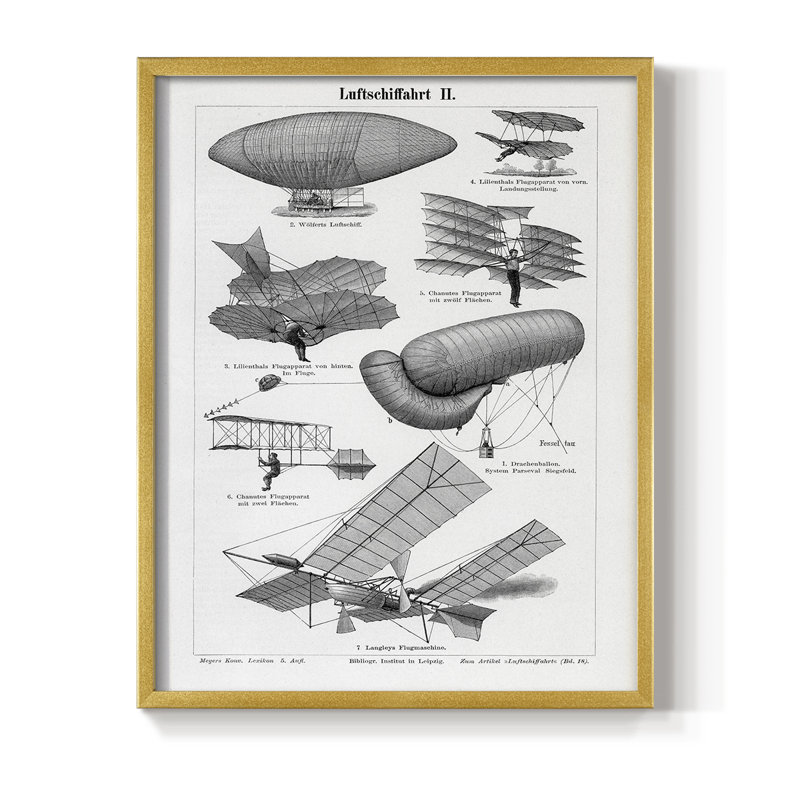 «Vol industriel», H 15 po x l 12 po, Doré