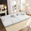 Très grand canapé en forme de L, velours côtelé blanc, housses amovibles, 6 coussins, siège modulaire confortable pour les invités en tissu blanc respirant, antidérapant, assemblage rapide en un éclair-1642966108
