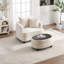 Fauteuil d'appoint 40,2 po en chenille moderne, fauteuil de lecture confortable avec repose-pieds avec rangement-88701143