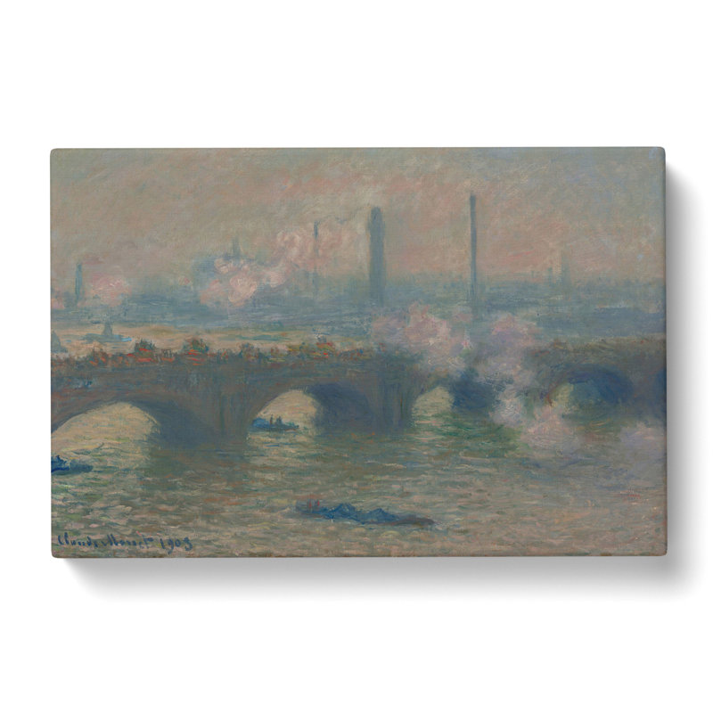 Waterloo Bridge In London Vol.3 by Claude Monet - Wrapped Canvas, 40cm H x 60cm W x 3cm D