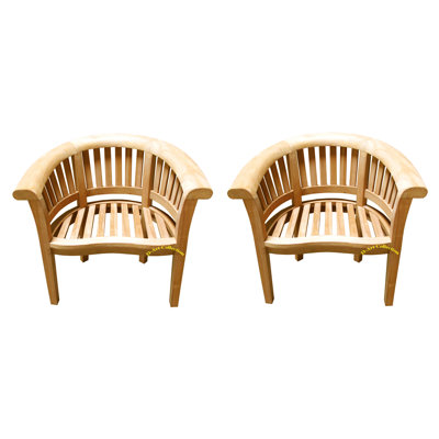 Ensemble de chaises larges en teck Manhattan