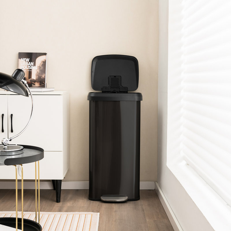 Stainless Steel Waste Bin, Black