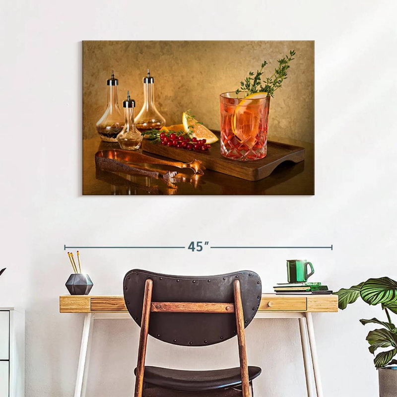 Yarlin Whiskey Cocktail, 26" H x 39" W