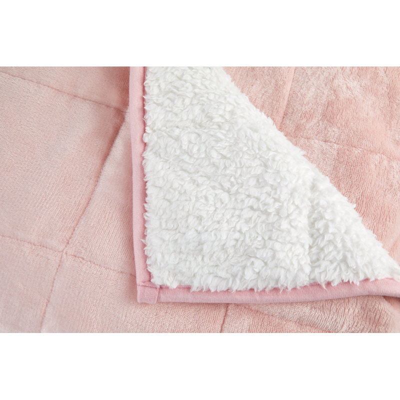 Hornsey Throw Blanket, Blush Pink, W127 x L152cm