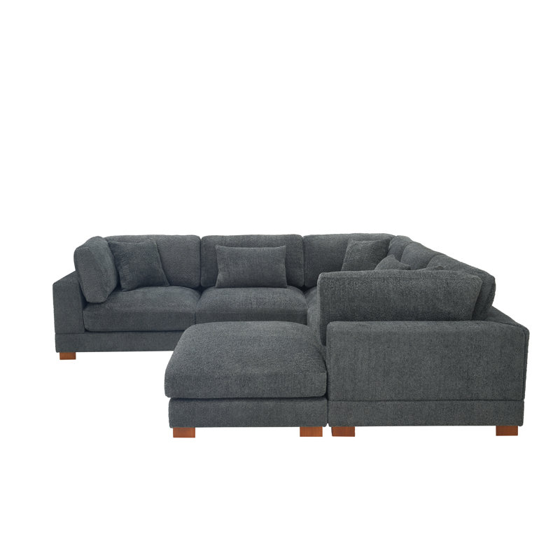 Luna Sofa, Gray Polyester