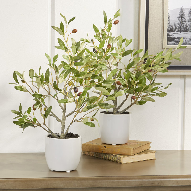Olive artificielle 18 po en pot