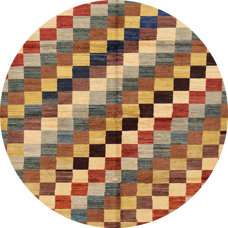 Tapis abstrait moderne 168, Rond 8 pi