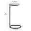 Table d'appoint Cerro, petite table d'appoint, table de bout ronde, table en C, table d'appoint en métal avec plateau