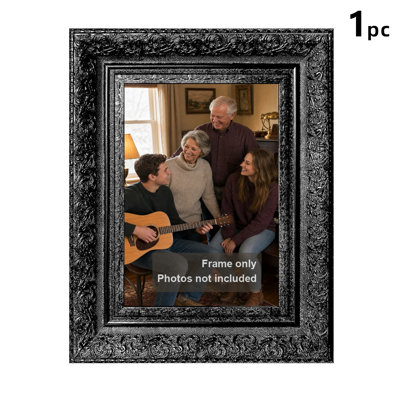 Black 3 PCS 8" x 10" Vintage Style Picture Frame with Giftable Design