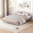 Modern Design Queen Floating Platform Bed Frame With Durable Materials And Easy Assembly For Contemporary Bedrooms-722833236-722833233