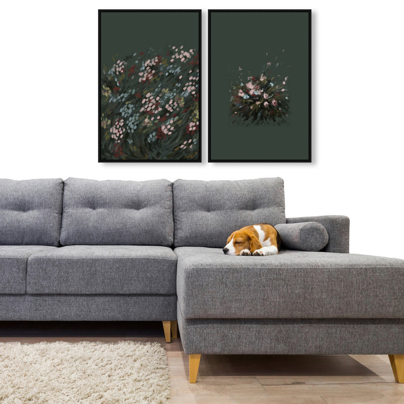 Subtle Universe Set Abstract Canvas Print by Oliver Gal, Black Frame, 10 x 15, 17"H x 25"W, Black Floater Frame
