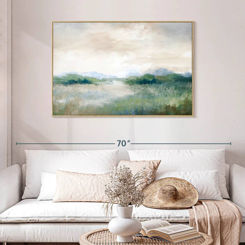 Calmer Vista, Cadre flottant en bois naturel, 46 po x 31 po