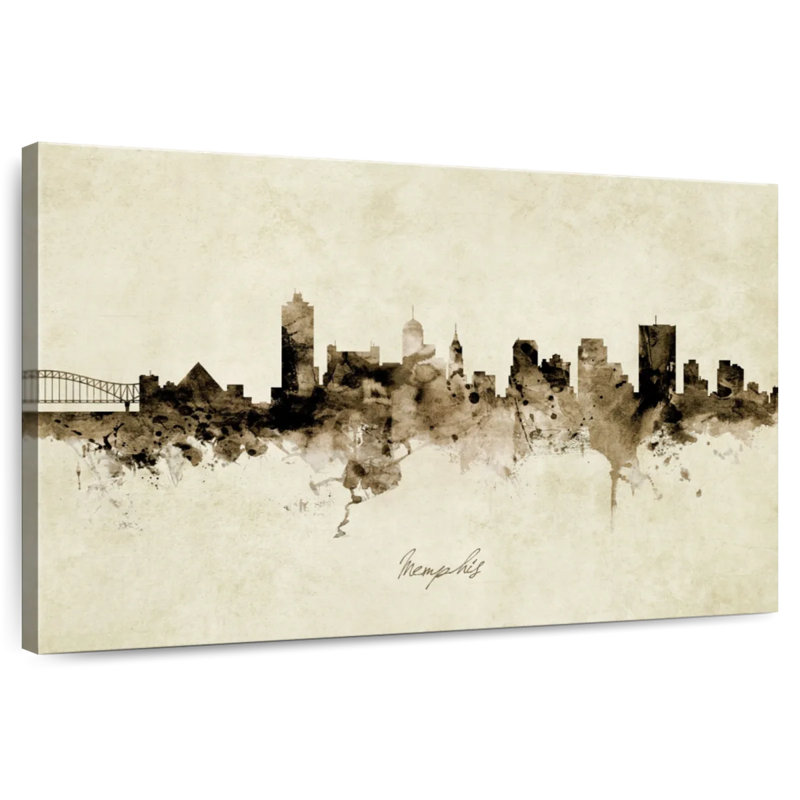 Memphis Tennessee Skyline I, 34" H x 51" W