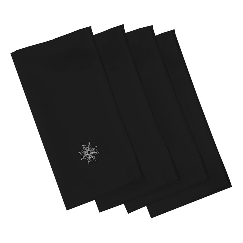 Krystoffer Web Art Napkins, Black