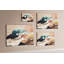 Wall Mounted cork board with print decorative wall message pin boards for office bulletin board ideas Abstracion landscape