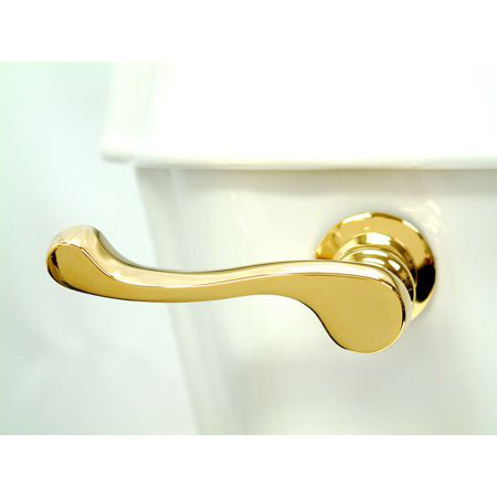 Decorative French Tank Lever Arm, Polished Brass