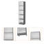 Bibliothèque mince à 5 tablettes en gris et blanc - option bureau à domicile mat 5 tablettes pour la vie
