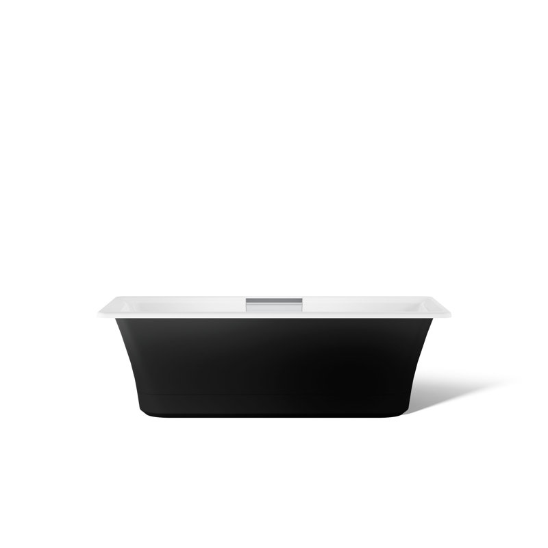Volute 63 po X 28 3/8 po Baignoire autoportante avec base