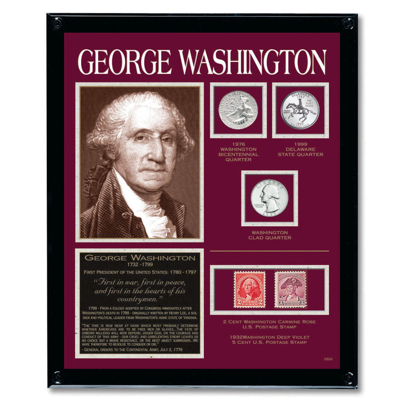 George Washington Historical Coin and Stamp Tribute Set