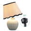 Lampe de table 12,9 "en céramique verte avec abat-jour en rotin réglable, ampoule incluse-145279641