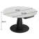 Modern Round Extendable Dining Table With Black Base
