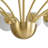 12 - Light Brass Frosted Glass Globe Starburst Chandelier
