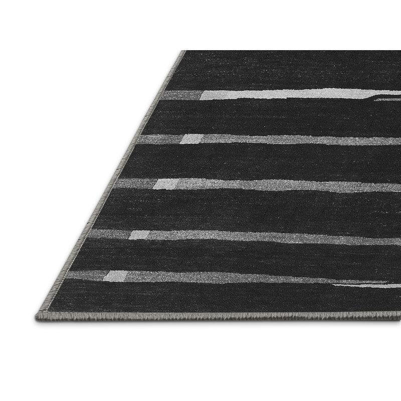 Nairy Performance Striped Indoor Rug, Rectangle 5' x 7'