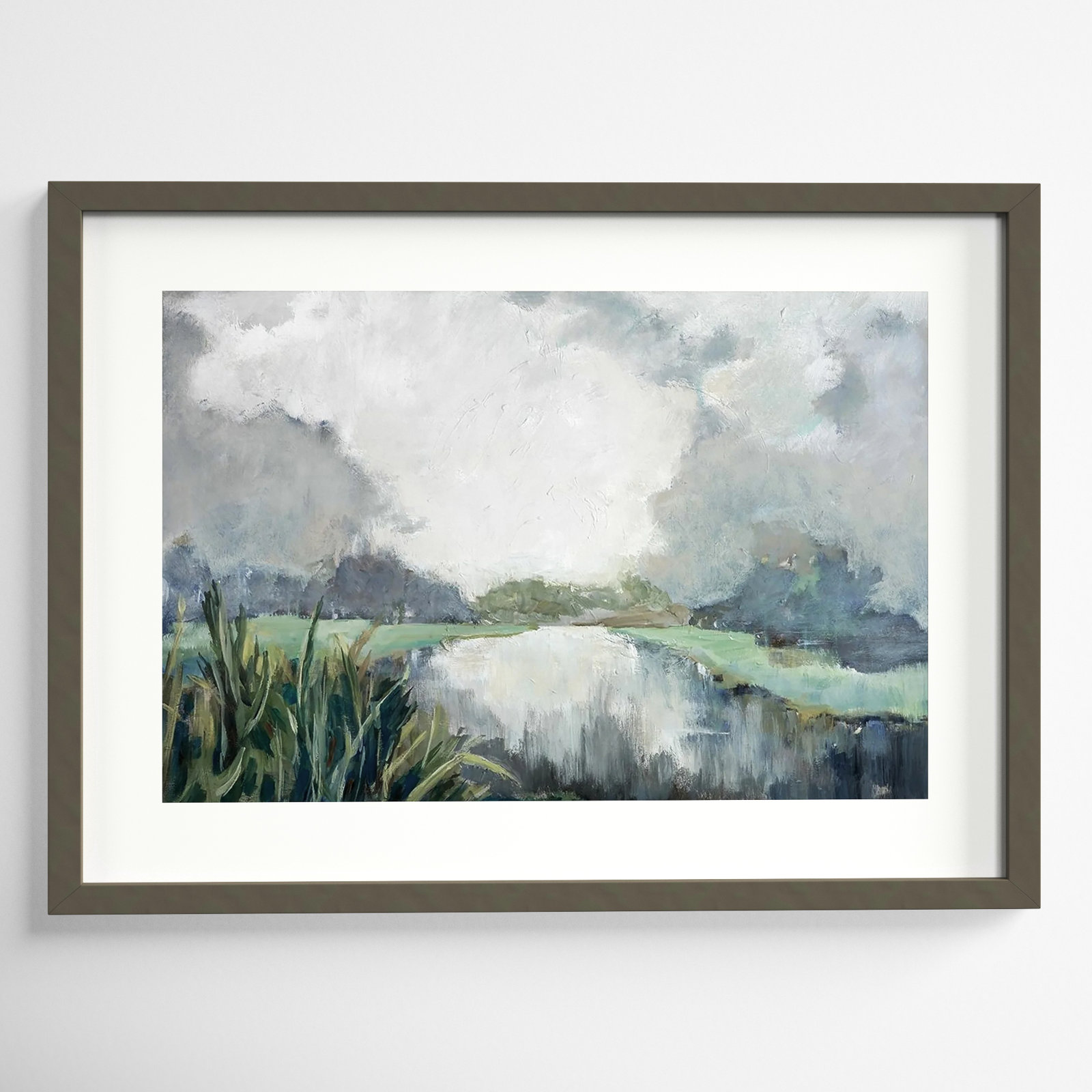 Passage by Mary Parker Buckley, Framed Print, 19" H x 26" W, Gray
